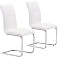 thumbnail image 1 of ZUO Chaise de Salle à Manger Anjou (Lot de 2) Blanc, 1 of 7