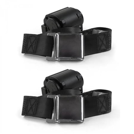 SafeTBoy Airplane 2 Point Black Retractable Bucket Seat Belt Kit for Ford Truck 1961-1966 - 2 Belts