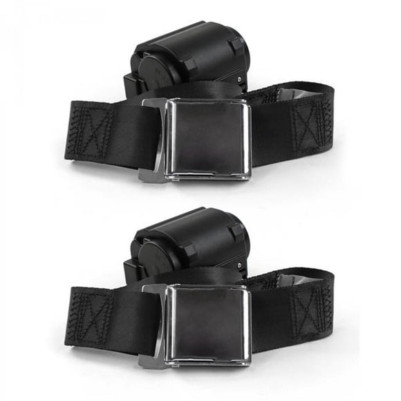 Black Retractable Bucket Seat Belt Kit for 1970-1977 AMC Hornet Airplane 2 Point - 2 Belts