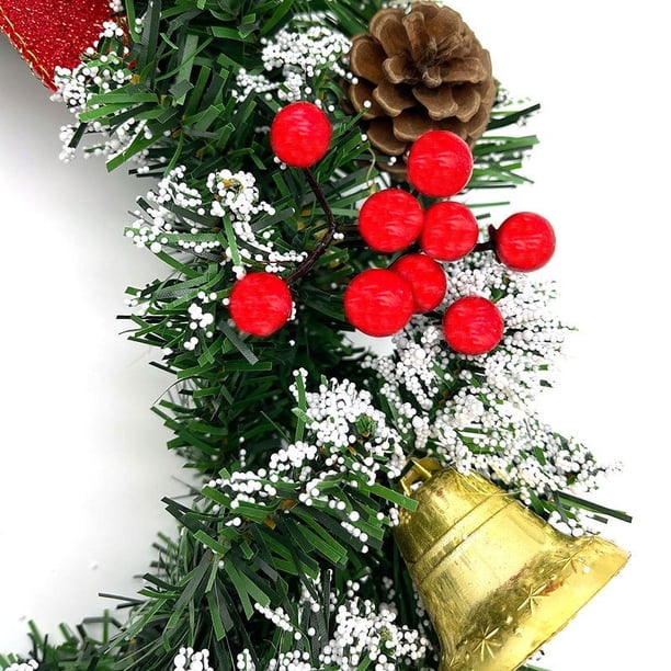 Corona navideña Nochebuena Da la bienvenida a tus amigos y familiares, un gran accesorio para crear un ambiente festivo Corona navideña