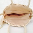 thumbnail image 3 of Bolso bandolera de paja para mujer, bolso de hombro tejido, bolso de playa redondo de verano y bolsos de mano, 3 of 5