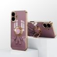thumbnail image 5 of Allytechgroup iPhone 16 Case Kickstand, Spaceman Bracket Design Shockproof Drop Proof Luxury Camera Lens Protective Phone Case for Apple iPhone 16, Purple, 5 of 6
