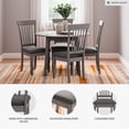 thumbnail image 3 of Signature Design by Ashley Shullden Upholstered Dining Side Chair Set (2), Gray, Modern Wood Chairs with Cushioned Seats and Spindle Back, 3 of 9