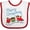 White and Red, variant on Inktastic Merry Christmas Train with Presents Boys or Girls Baby Bib