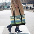 thumbnail image 4 of FORMRS Canvas Laptop Tote Bag for Women with 15.6" Computer Compartments Shoulder Handbag, Retro Mountain, 4 of 7