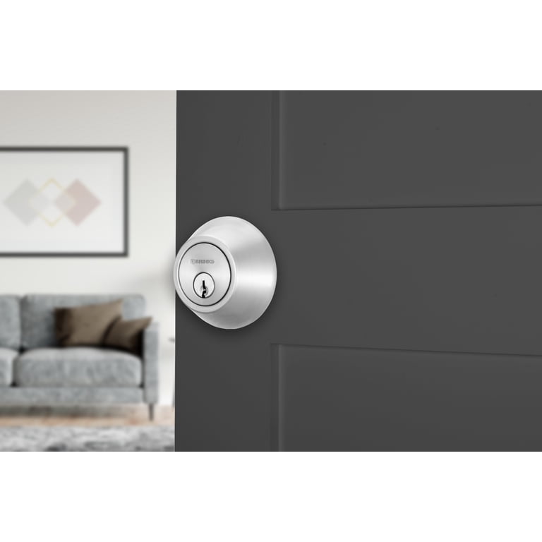 Brinks Mobile Home Single Cylinder Deadbolt, Stainless Steel photo 7