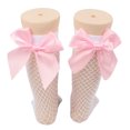 thumbnail image 4 of Faithtur Femmes Filles Chaussettes Résille, Bas de Mode Bas de Bas de Mode en Maille de Genou avec Noeud en Satin, 4 of 7