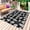 Black White, variant on Gray Leaves Outdoor Rug 3x5 Ft - Reversible Patio Rug Outdoor Camping Rugs, Vintage Farmhouse Pastoral Aesthetic Plants Indoor Outdoor Area Rugs, Non-Slip Outdoor Carpet Runner for Deck/Porch