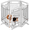 White, variant on SmileMart 32″ Height 6-Panel Freestanding Foldable Pet Fence Playpen for Dog, White