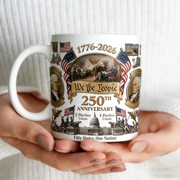 250th Anniversary Mug 250 Years Of Freedom Mug 12 Oz Coffee Mug for Veterans,250 Anniversary USA Gifts Independence Day Gifts