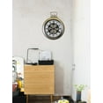 thumbnail image 2 of Three Star RT6300 19 x 16 in. Pocket Style Wall Clock With Moving Gears, Champgne, 2 of 3