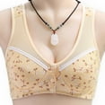 thumbnail image 3 of Mrat Clearance Sport Bras for Women Embroidered Comfortable Breathable Bras Sleep Bras Large Breasts Printed Bra Underwear Beige_E 38, 3 of 4