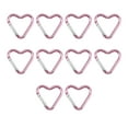 thumbnail image 2 of Ettsollp 20Pcs Heart Shaped Carabiner Heavy Duty Aluminum Keychain Clip Spring Hook Backpack Water Bottle Hanging Buckle Outdoor Camping Accessories, 2 of 8