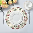 thumbnail image 3 of WOBOGO Mulberry Pattern Round Placemats Set of 6 Heat Resistant Washable Kitchen Table Decorations 15.4in, 3 of 7