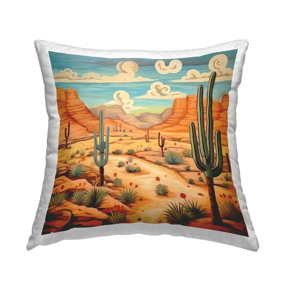 Stupell Industries Modern Desert Scenery Decorative Printed Throw Pillow, 18 x 18