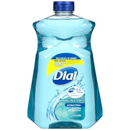 Warm Vanilla Sugar Hand Soap (2 pack) Dial Antibacterial Liquid Hand Soap with Moisturizer Refill, Spring Water, 52 Oz ()