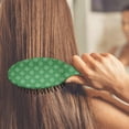 thumbnail image 3 of Green Christmas Snowflake Pattern Hair Brush,Girls Detangling Hair Brush,Glide Through Tangles with Ease for Wet & Dry Hair,8.8"X2.8", 3 of 7