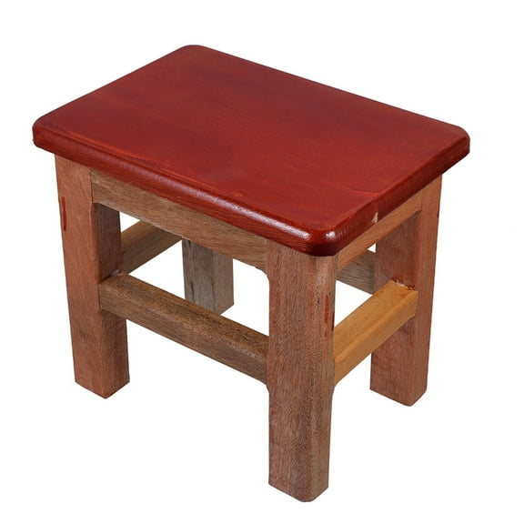 Raindrops Small Wooden Stool for Kids and Adults Foot Rest Stool for Bedroom Bathroom and Kitchen Step Stool with Non-Slip Feet for High Beds and Shoe Changing