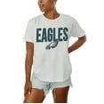 thumbnail image 2 of Women's Gameday Couture White Philadelphia Eagles Oversized Keep It Up T-Shirt, 2 of 5