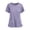 Purple, variant on Women's Short Sleeve V-Neck Pocket Top, Comfortable and Practical Workwear for Care Workers, Stylish and Functional Blouse for Daily Use, Ideal for Healthcare or Service Industry Professionals