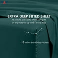 thumbnail image 4 of Pure Egyptian Full Size Cotton Bed Sheets Set 1000 Thread Count Bedding – Full Size Bed 18" Inch Deep Pocket Full Sheets - Teal Blue, 4 of 7