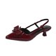 thumbnail image 1 of Correas de Tacón para Tacones Altos Bombas de Cuero Patentado con Correa Ajustable Y Tacón Esculpido de 5 cm para Oficina, Bodas O Noches de Fecha Tacones Cojines para Tacones Altos, 1 of 9
