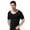 Black, variant on TopTie Seamless Compression V-neck Short Sleeve T-Shirt, Men's Shapewear Undershirt-White-XL