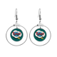 thumbnail image 1 of Los pendientes cuelgan del aro de la joyería del círculo de la gota Unbranded M, 1 of 3