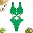 thumbnail image 5 of Summer Promotion UTSJKR Monikini Swimsuit for Women Cut Out Swimwear Sexy Bathing Suit One Piece Swimming Suit Raceback Diving Suit Beachwear Green 12, 5 of 6