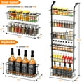 thumbnail image 5 of FOUKUS Over the Door Pantry Organizer: 6 Tier Stainless Steel Kitchen Organizers and Storage, Hanging Spice Rack, Easy to Install - Black, 5 of 7