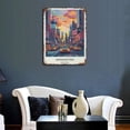 thumbnail image 3 of Vintage Manhattan Metal Tin Wall Sign Classic Oil Painting Style Decor Rust-Proof Iron Art Poster 8x12 Inch, 3 of 6