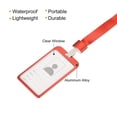thumbnail image 3 of Uxcell 9.5x5.8cm Vertical Aluminum Badge Holder with Metal Hook Lanyard Red, 3 of 7