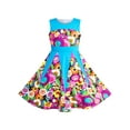thumbnail image 1 of Girls Dress Floral Colorful Sundress Cotton Casual 6 Years, 1 of 6