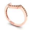 thumbnail image 2 of 0.25 ct Brilliant Round Cut Simulated Champagne 18K Rose Gold Stackable Band SZ 5.75, 2 of 6