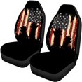 thumbnail image 4 of Uourmeti US Flag Silhouette Car Decor Accessories 3 Pack, Seat Protection Cover Polyester Anti-Slip Easy Installation for Cars Trucks Station Wagon, 4 of 9