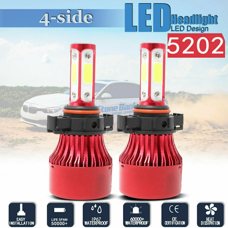 D-Lumina H8/H11 LED Headlight Bulb Canbus 130W 12000LM 6500K, Auto Car Lamp  Lights LED Headlights Conversion Kit, Pack of 2 