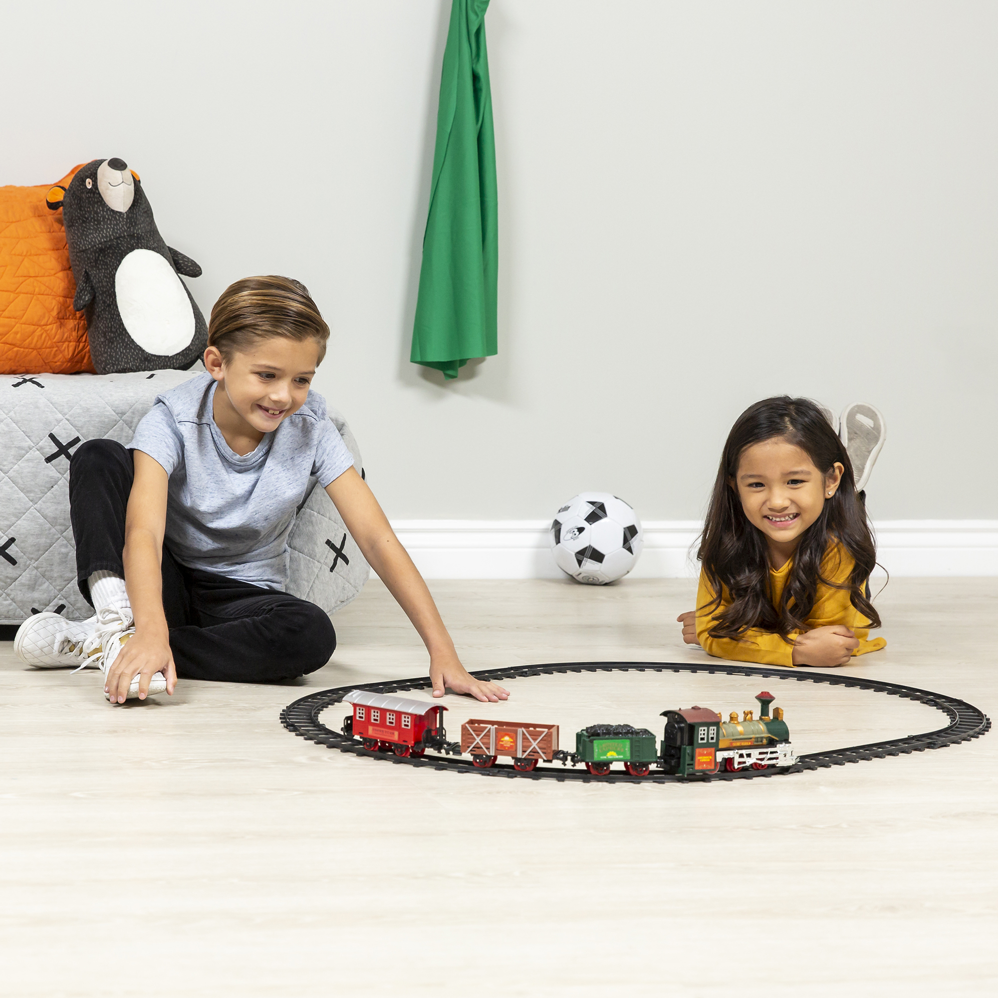 Best Choice Products Kids Classic Electric Railway Train Car Track Play Set Toy w/ Music, Lights - image 2 of 5