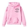 thumbnail image 4 of Gunia Kids Halloween Ghost Sweatshirt For Boys Girls Cute Hoodie Casual Long Sleeve Sweatshirt With Print Letter Graphic Pullover Top For Toddler And Kids Fall Clothes Pink 5-6 Years, 4 of 4