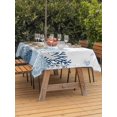 thumbnail image 3 of Outdoor Tablecloth with Umbrella Hole for Patio/Picnic/Party/Camping, Starfish Coastal Waterproof Table Cloth Rectangle Table Cover Washable, Nautical Summer Beach Coral Shell (60"x 102"), 3 of 9