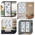 thumbnail image 6 of Vintage Blue Window Privacy Film Brown Watercolor Flowers Petals Abstract Art Decorative Glass Window Film UV Blocking Static Cling Non-Adhesive Sticker Covering for Home Door 17.7 x 39.3 inches, 6 of 8