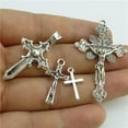 thumbnail image 3 of 25* Mixed Cross Pendant Vintage Antique Silver Tone Alloy Faith Religious Charm, 3 of 6