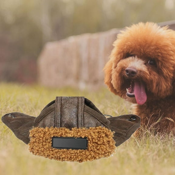 WEAVILUX Pet Show Costume Coffee Pilot Hat Perfect for Dogs and Cats Fun Occasions