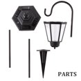 thumbnail image 4 of Muyoka Gancho colgante Linterna IP65 Impermeable Hexágono Paisaje Gancho Luz Auto ENCENDIDO / APAGADO Lámpara de gancho de pastor solar con luz cálida / blanca Lámpara de estaca solar para patio Céspe Muyoka Hogar, 4 of 7