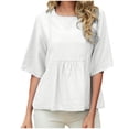 thumbnail image 1 of Vestidos Casuales Para Mujer, Blusas De Mujer De Moda Camisa suelta de manga corta para mujer, 1 of 9