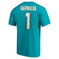 thumbnail image 3 of Men's Tua Tagovailoa Aqua Miami Dolphins Icon Player Name & Number T-Shirt, 3 of 3