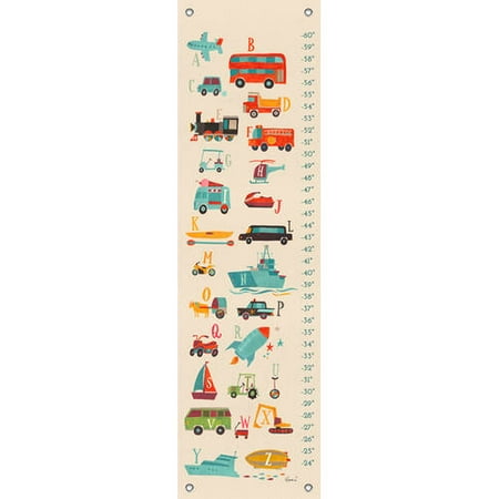 Oopsy Daisy - Transportation A to Z Growth Chart 12x42, Irene Chan
