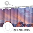 thumbnail image 3 of Lalilo 4 Pcs Red Sky Blue Shower Curtain Sets with Rugs for Bathroom Decor,Sunrise Red Rock Canyon Bathroom Curtain Set with Mats, 3 of 6