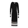 thumbnail image 1 of bar III Robe Chandail Midi en Tricot Côtelé pour Femmes, Noir, Moyen, 1 of 2
