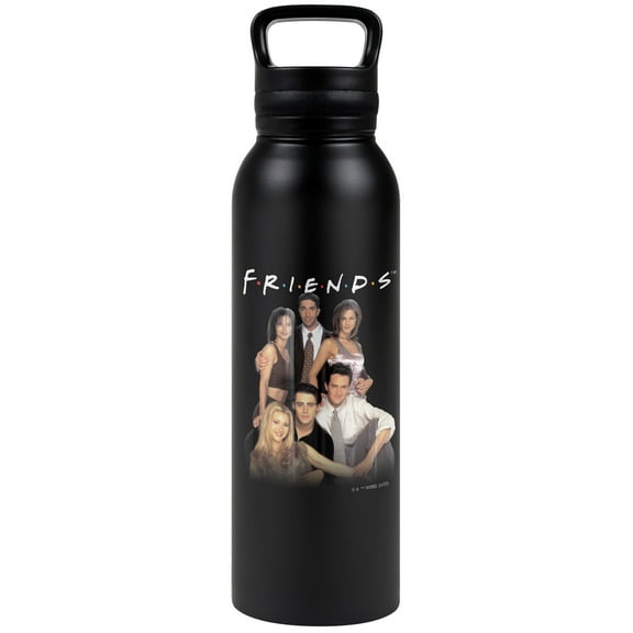 Friends Official Stand Together 24 oz Insulated Canteen Water Bottle, Leak Resistant, Vacuum Insulated Stainless Steel with Loop Cap