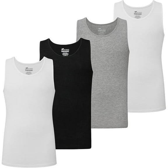 New Balance Cotton Ribbed Tank Tops 4-Pack S